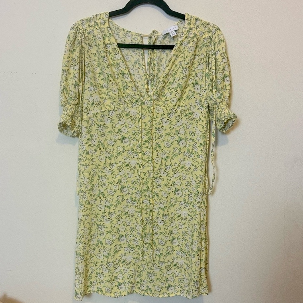 TOPSHOP Floral Yellow Dress